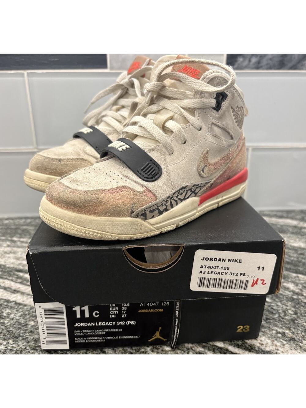 Nike Air Jordan Legacy 312 High Desert Camo Kids Size 11C